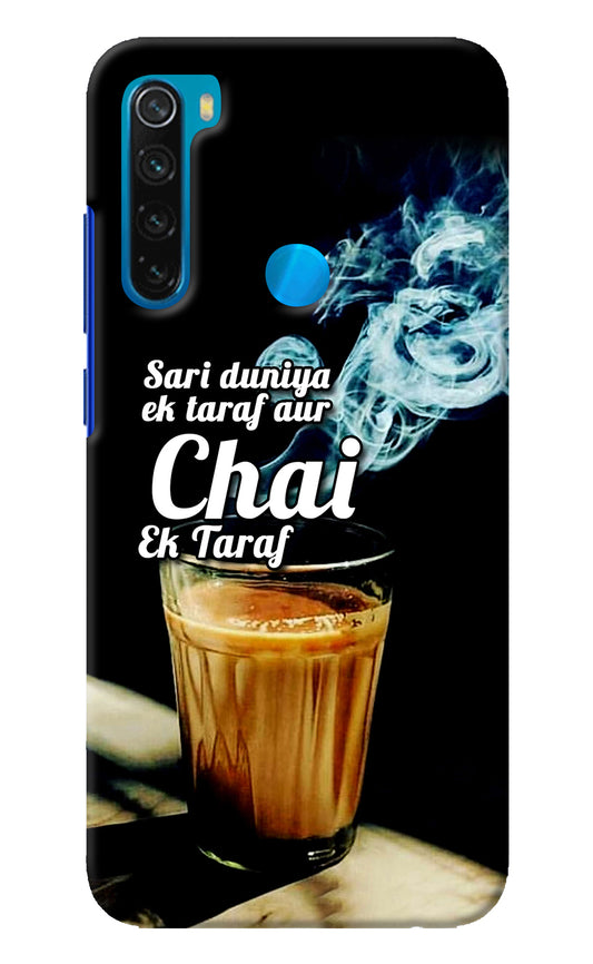 Chai Ek Taraf Quote Redmi Note 8 Back Cover
