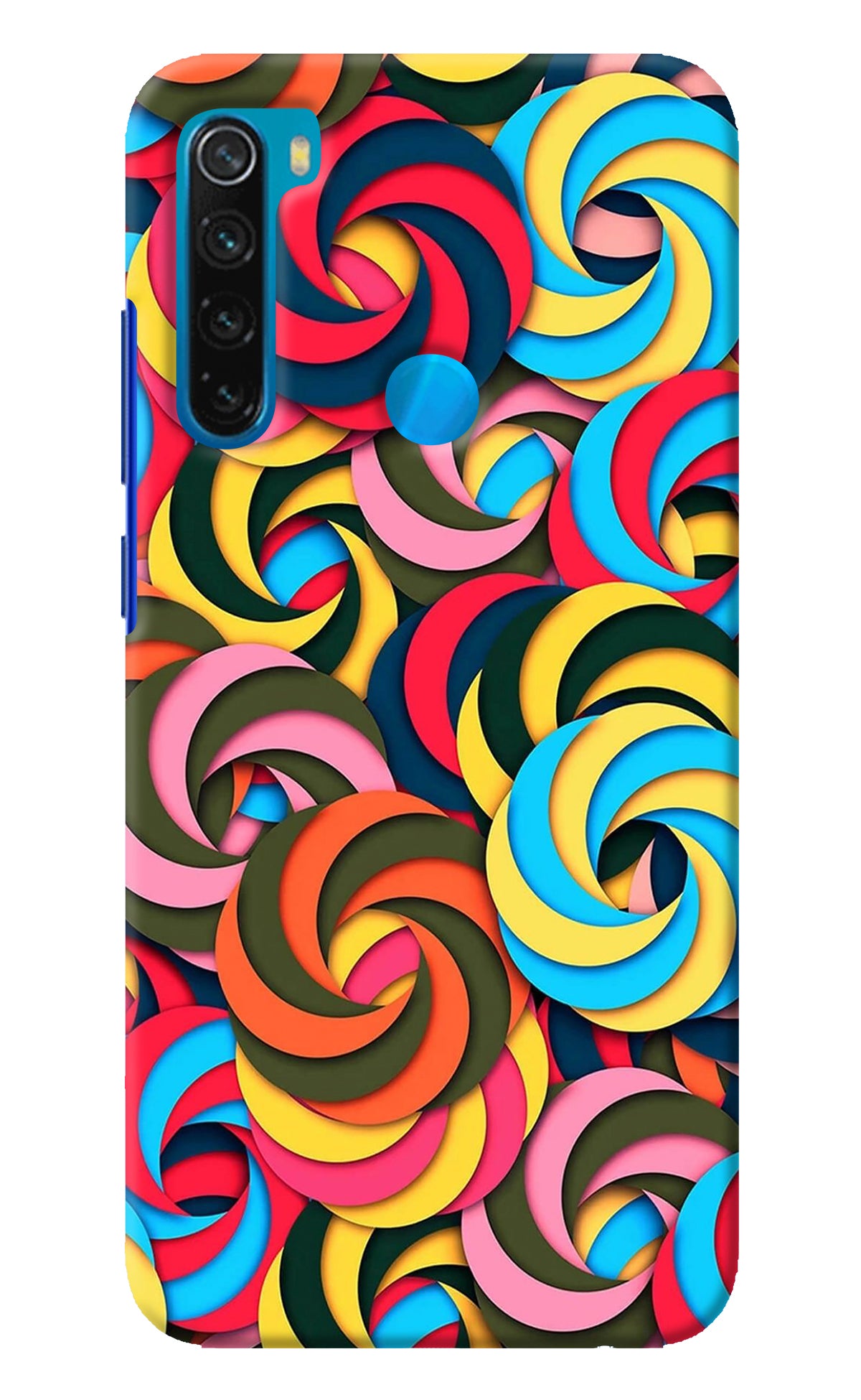 Spiral Pattern Redmi Note 8 Back Cover