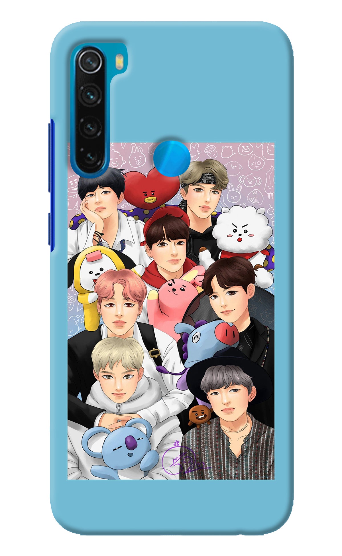 BTS with animals Redmi Note 8 Back Cover