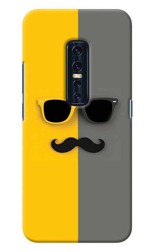 Sunglasses with Mustache Vivo V17 Pro Back Cover