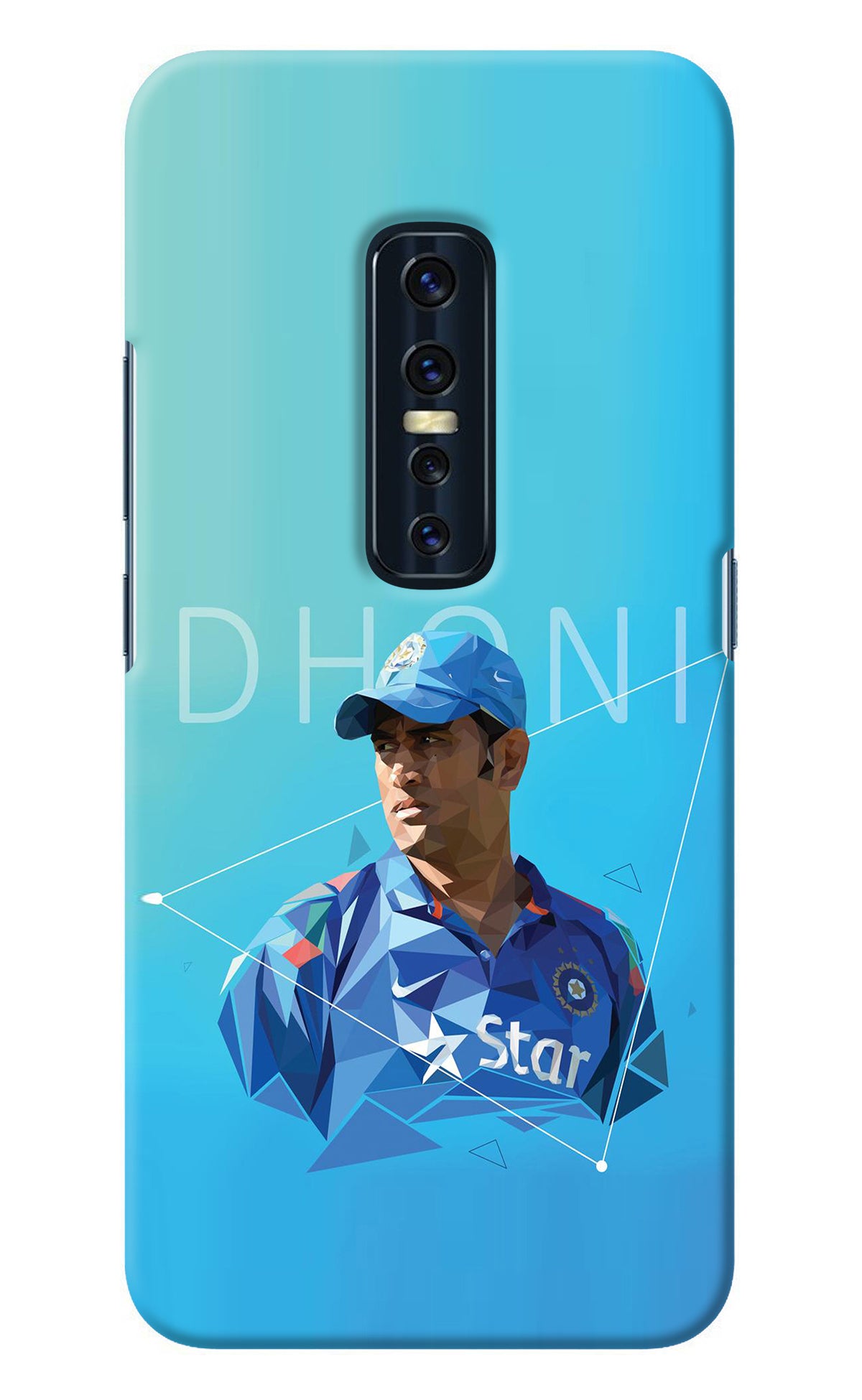 Dhoni Artwork Vivo V17 Pro Back Cover