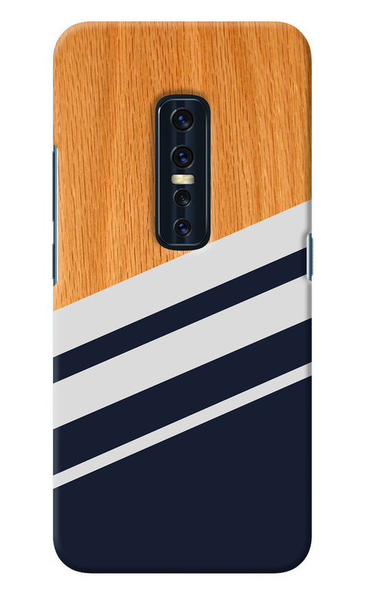 Blue and white wooden Vivo V17 Pro Back Cover