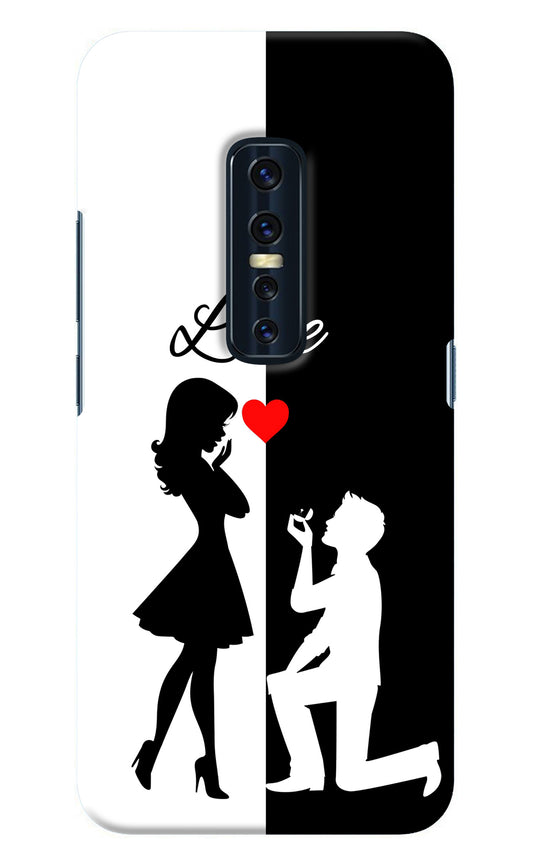 Love Propose Black And White Vivo V17 Pro Back Cover