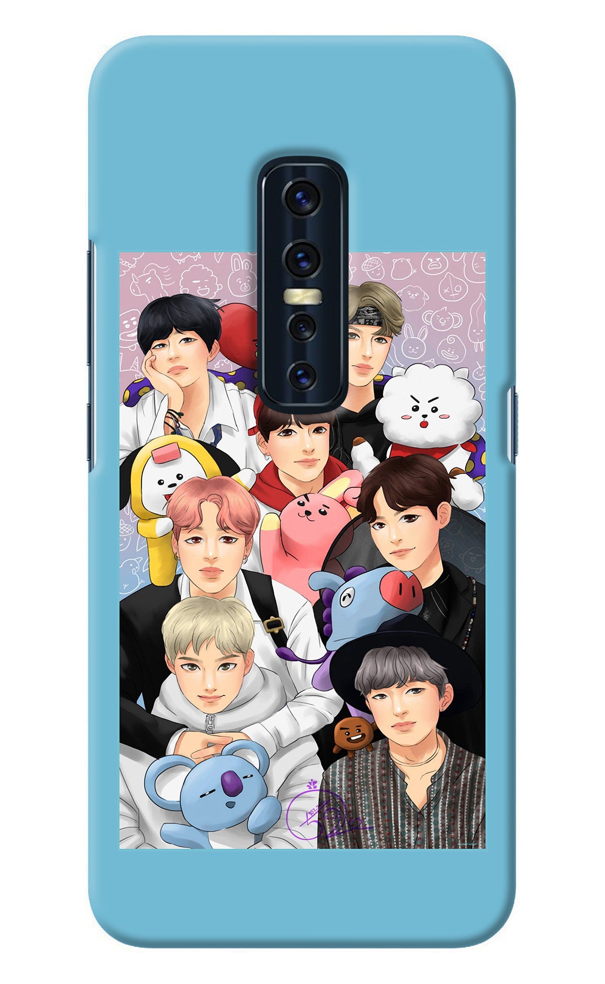 BTS with animals Vivo V17 Pro Back Cover