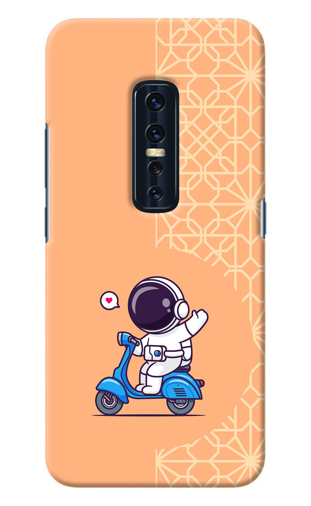 Cute Astronaut Riding Vivo V17 Pro Back Cover