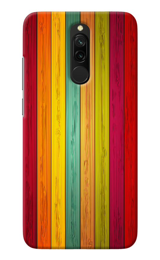 Multicolor Wooden Redmi 8 Back Cover