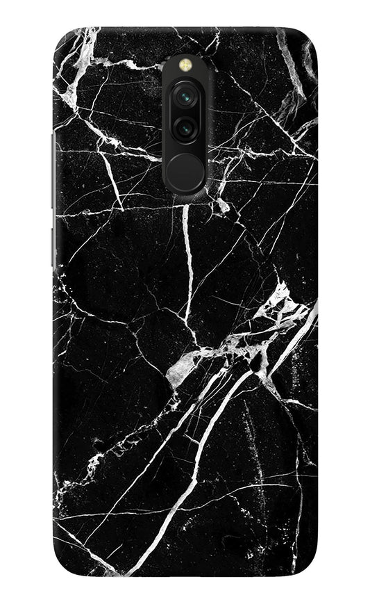 Black Marble Pattern Redmi 8 Back Cover