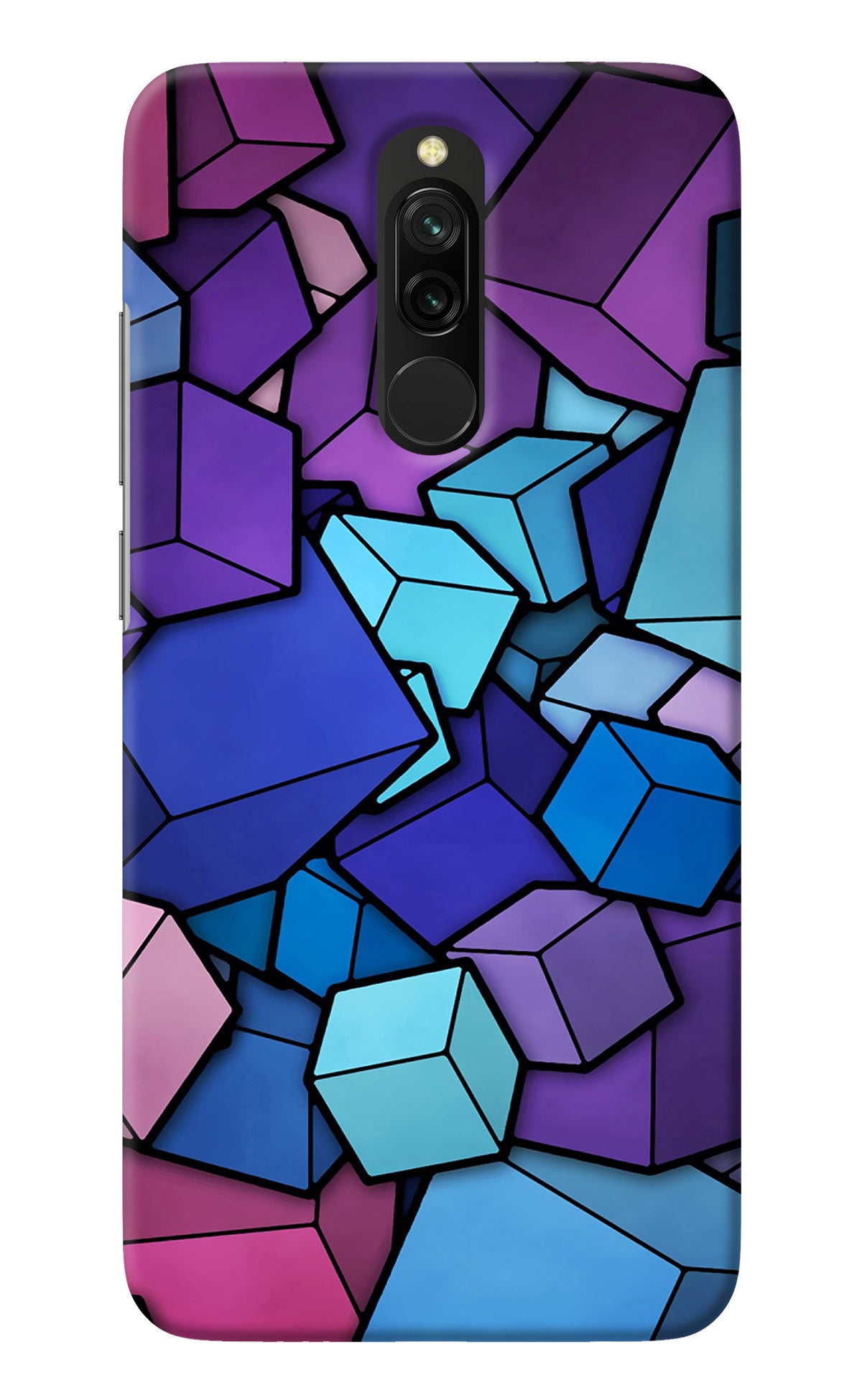 Cubic Abstract Redmi 8 Back Cover