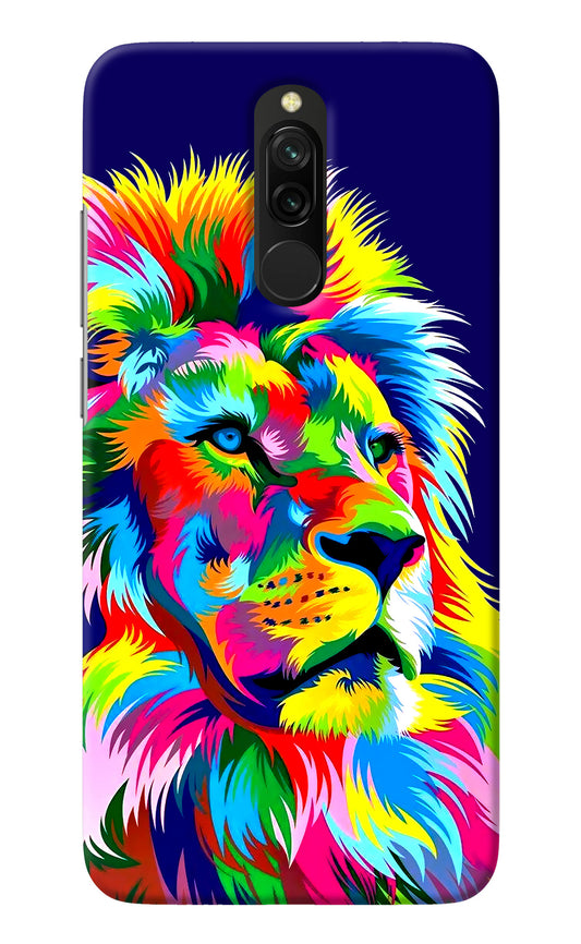Vector Art Lion Redmi 8 Back Cover