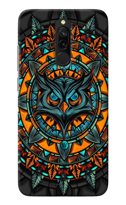 Angry Owl Art Redmi 8 Back Cover