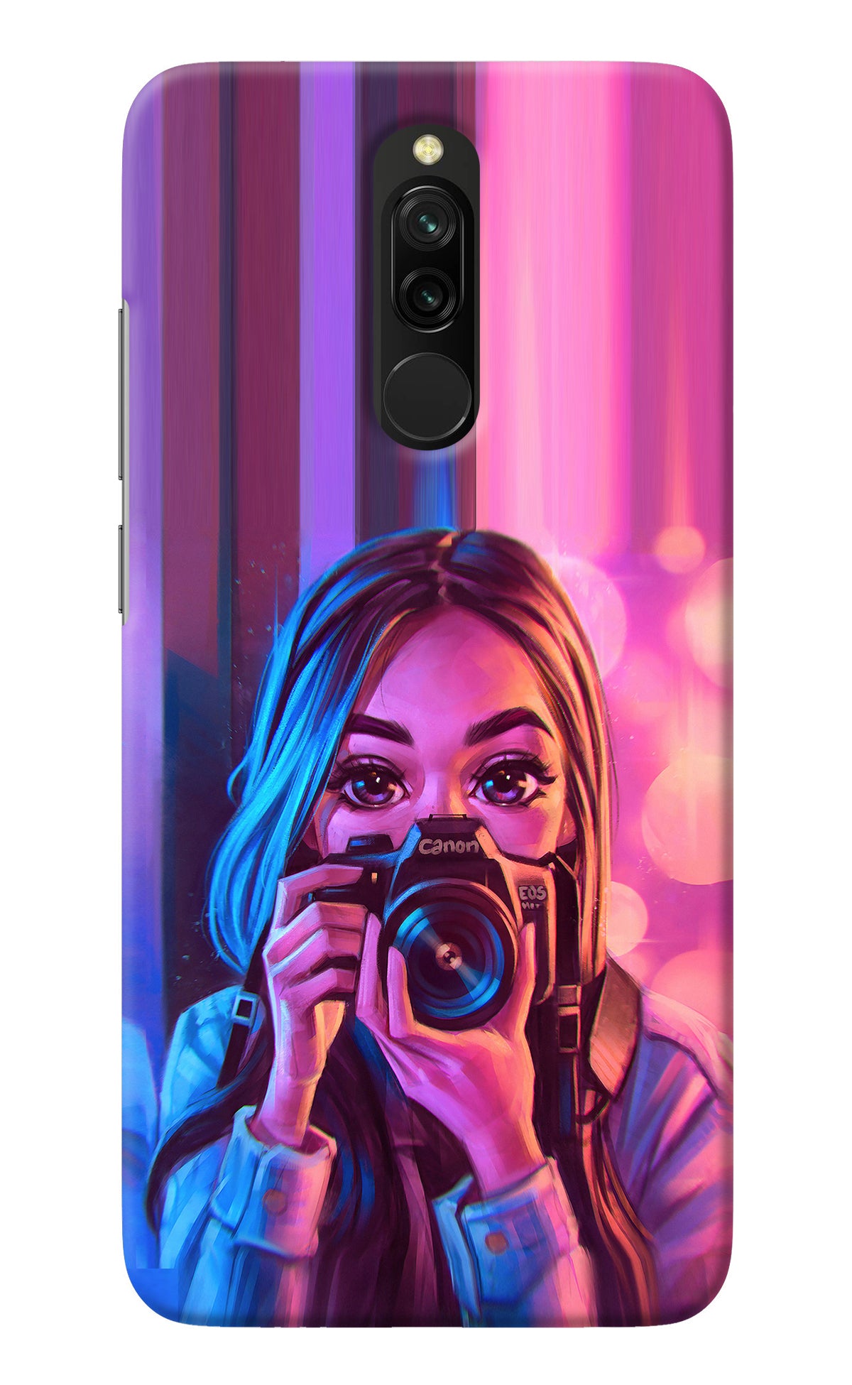 Girl Photographer Redmi 8 Back Cover