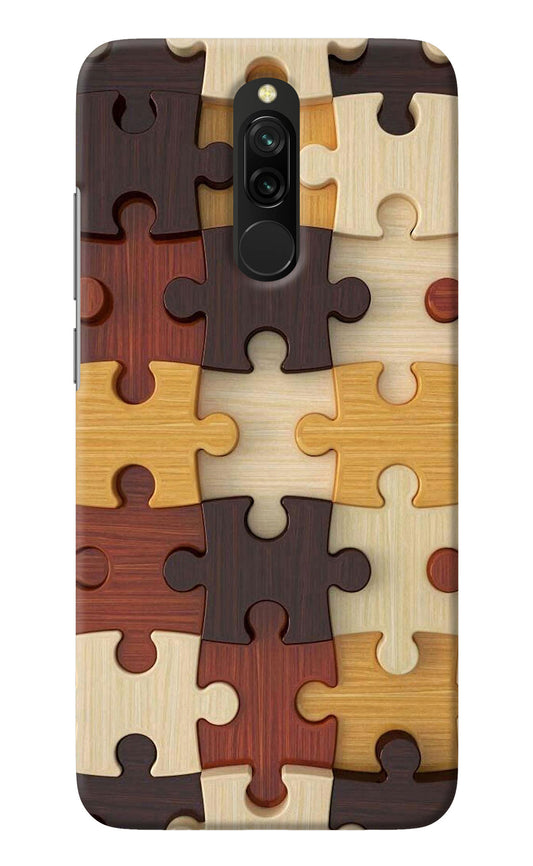 Wooden Puzzle Redmi 8 Back Cover