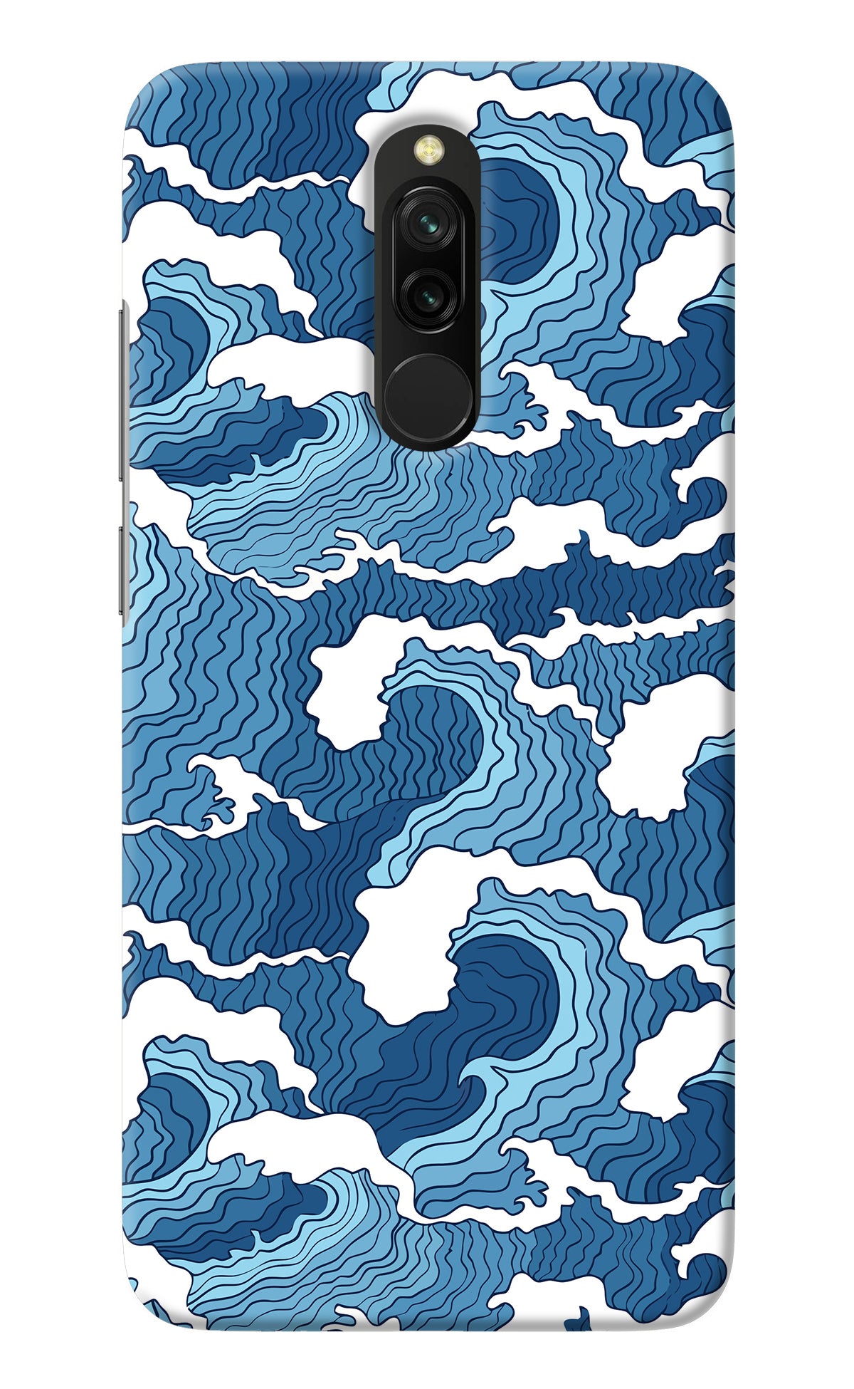 Blue Waves Redmi 8 Back Cover