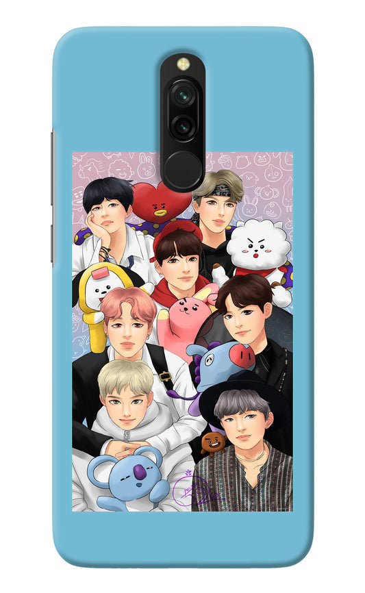 BTS with animals Redmi 8 Back Cover