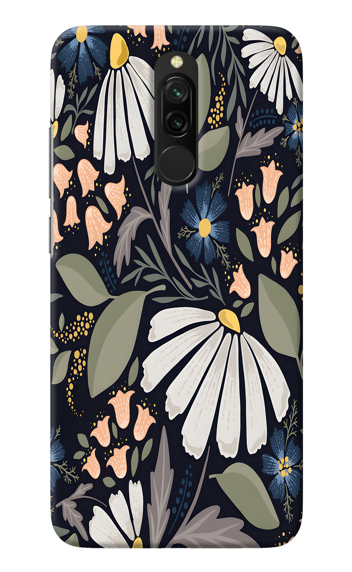 Flowers Art Redmi 8 Back Cover