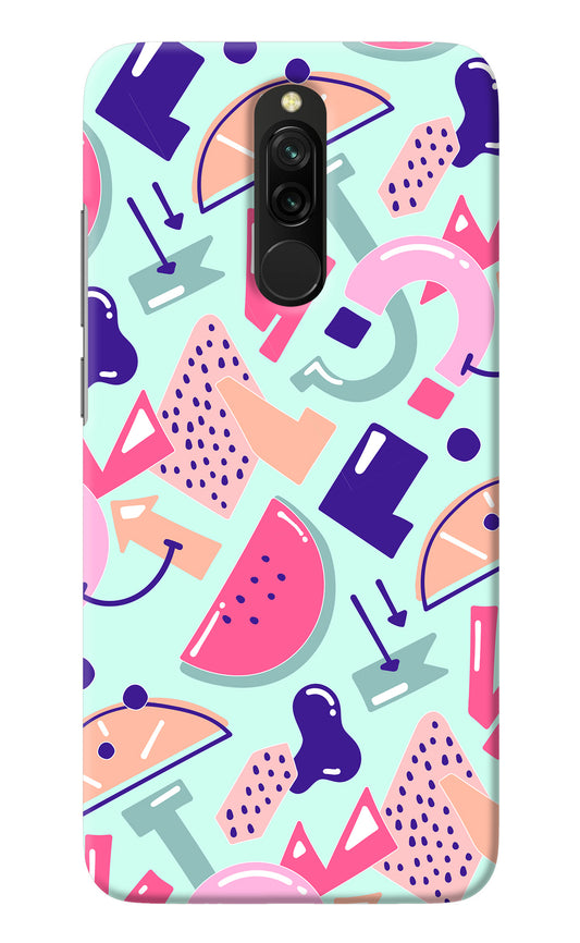 Doodle Pattern Redmi 8 Back Cover