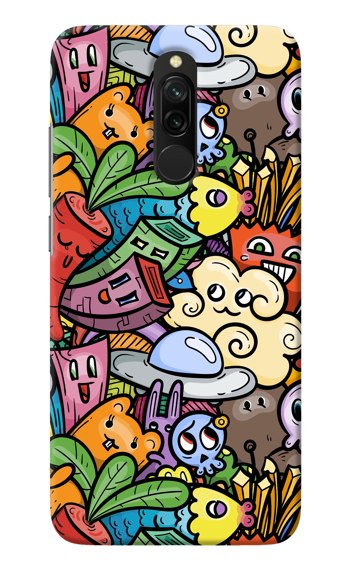 Veggie Doodle Redmi 8 Back Cover