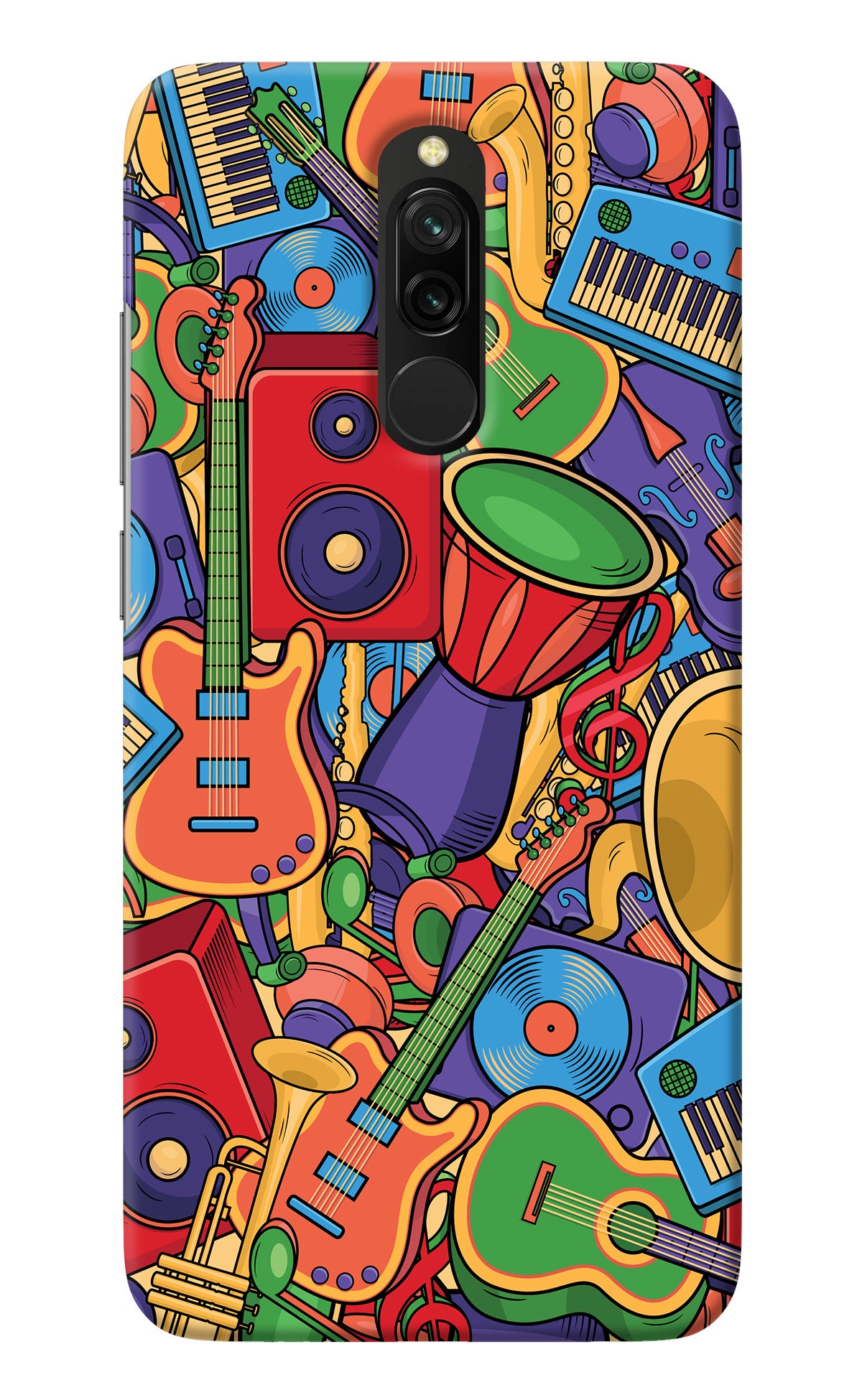 Music Instrument Doodle Redmi 8 Back Cover