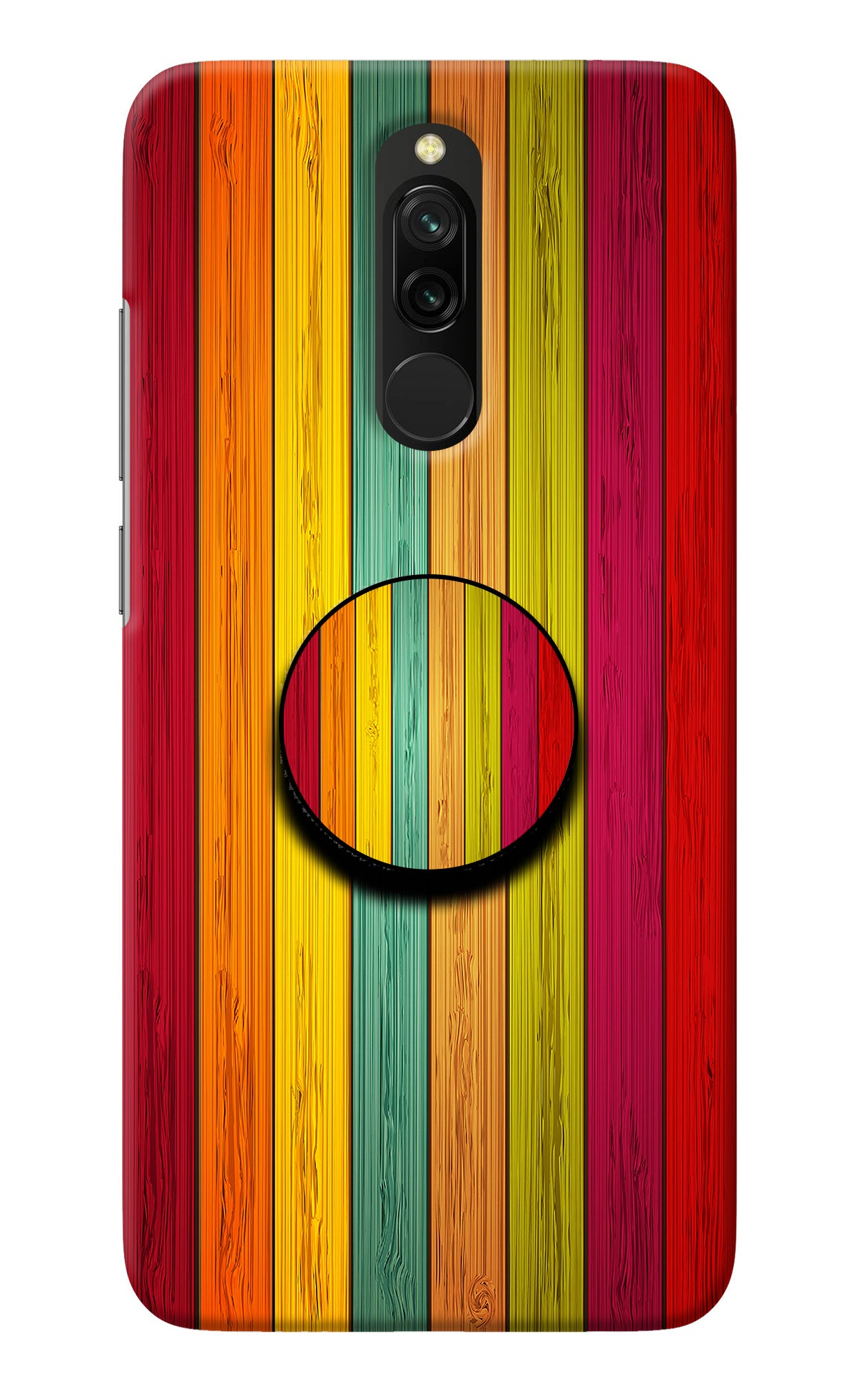 Multicolor Wooden Redmi 8 Pop Case