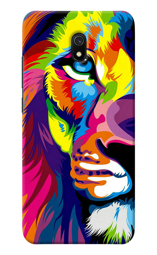 Lion Half Face Redmi 8A Back Cover