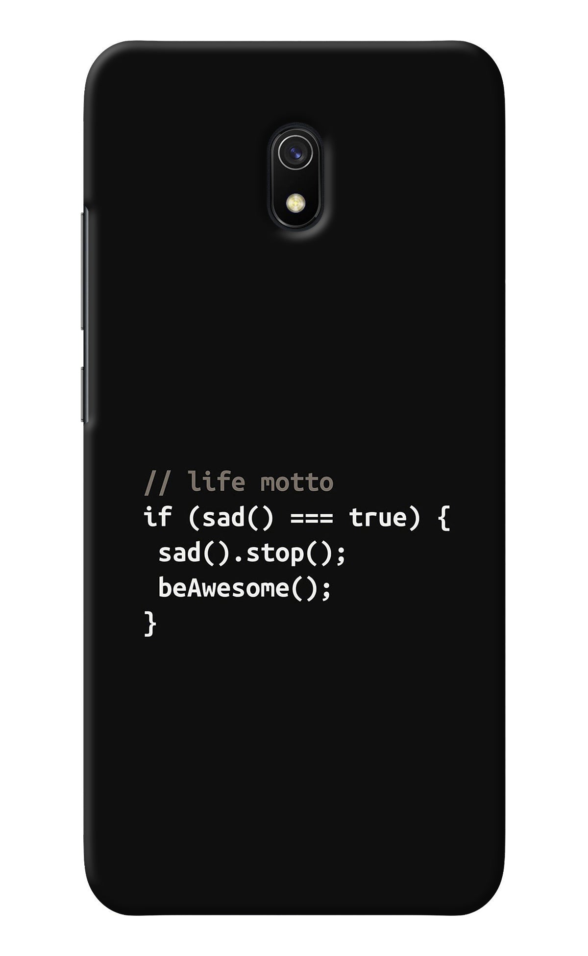 Life Motto Code Redmi 8A Back Cover