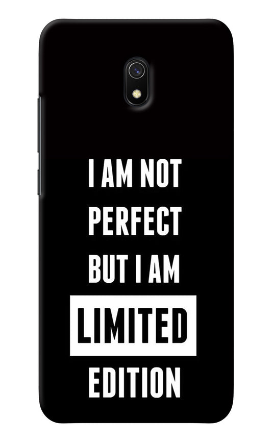 I Am Not Perfect But I Am Limited Edition Redmi 8A Back Cover