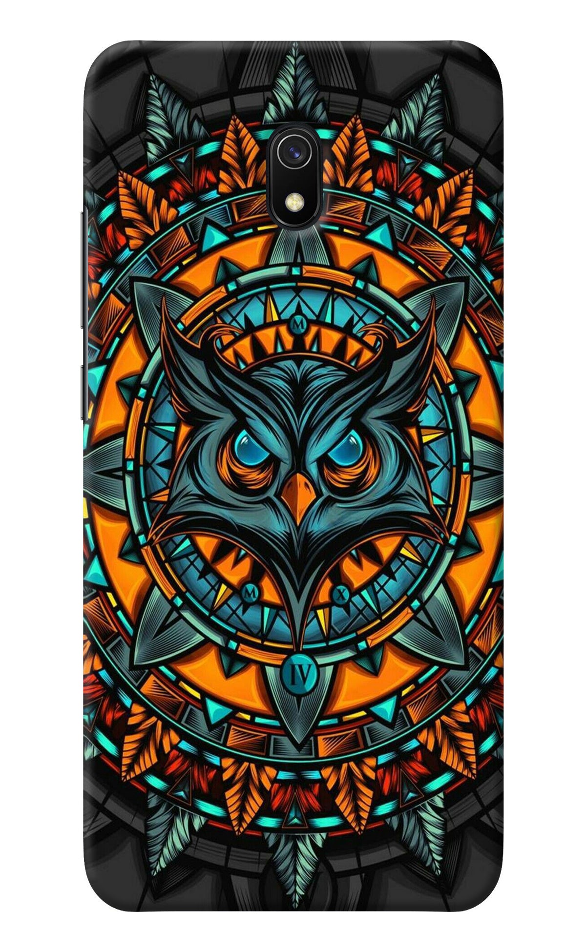 Angry Owl Art Redmi 8A Back Cover