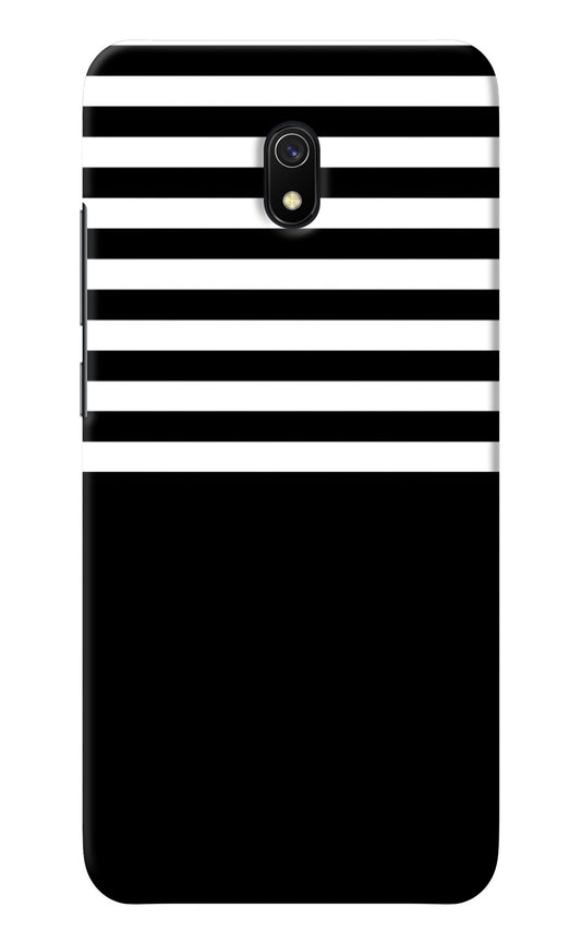 Black and White Print Redmi 8A Back Cover