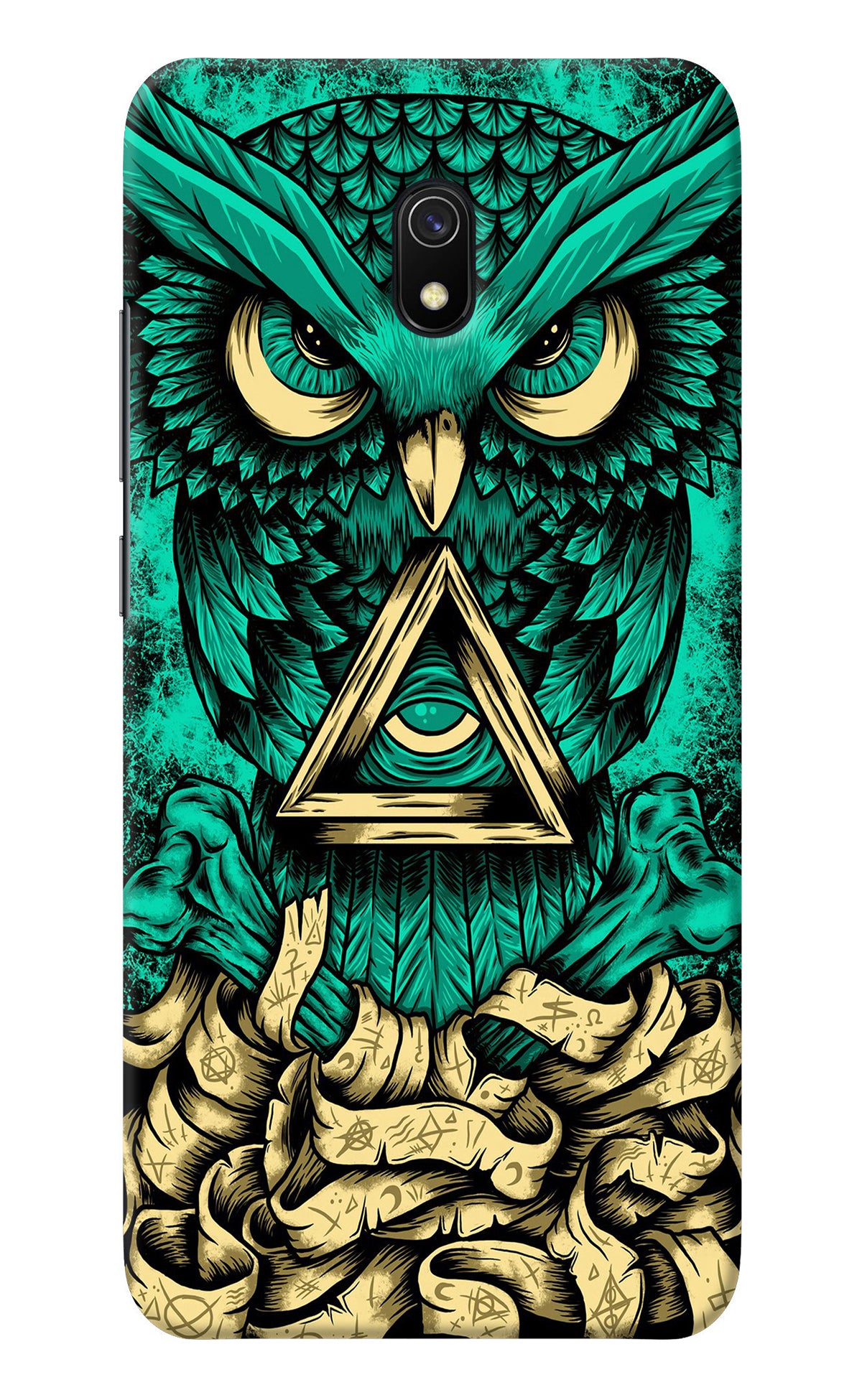 Green Owl Redmi 8A Back Cover