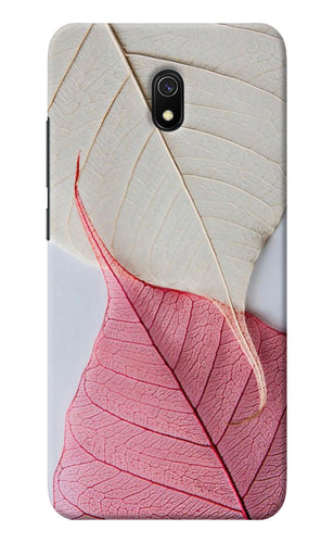 White Pink Leaf Redmi 8A Back Cover