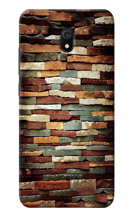 Bricks Pattern Redmi 8A Back Cover