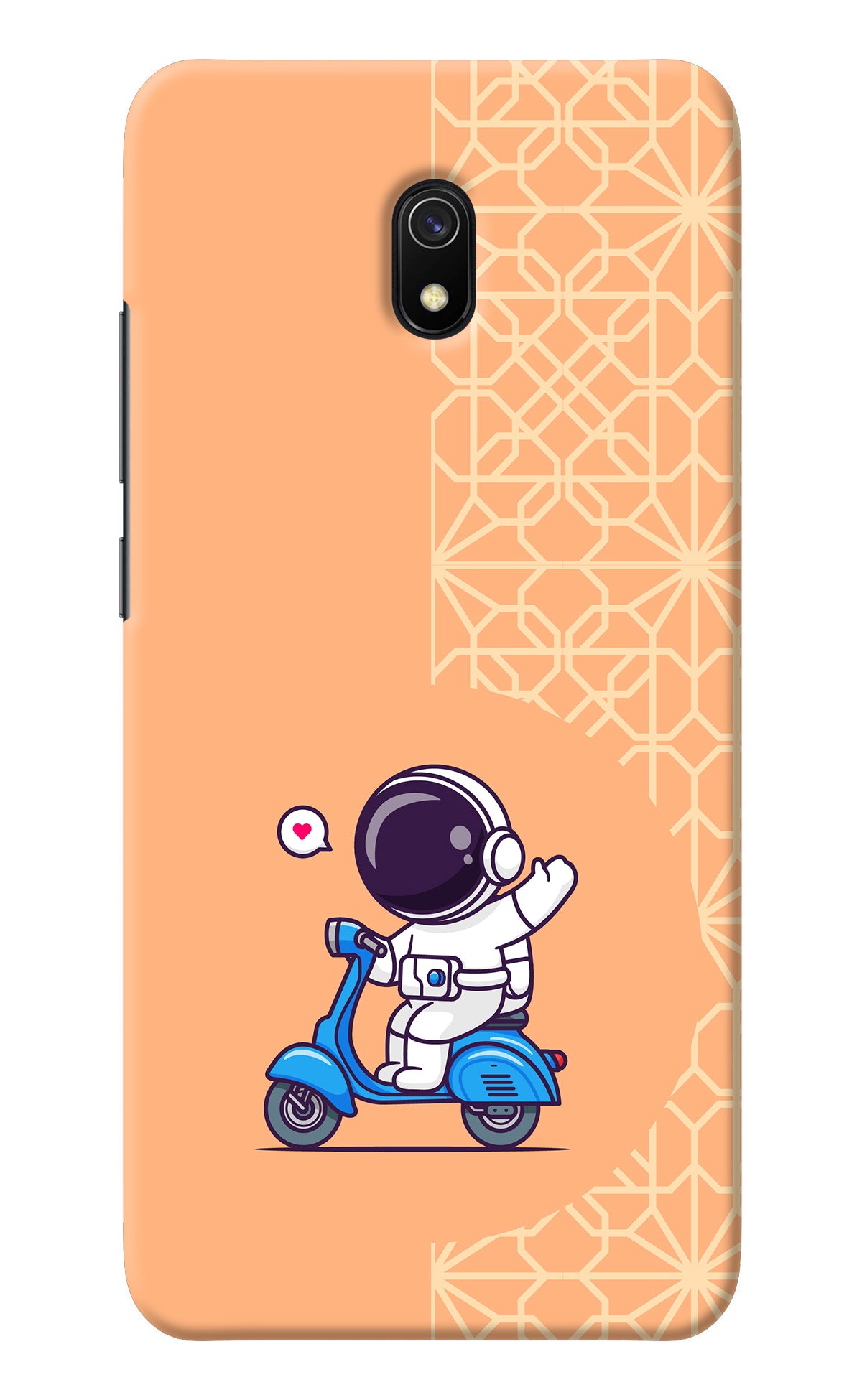 Cute Astronaut Riding Redmi 8A Back Cover