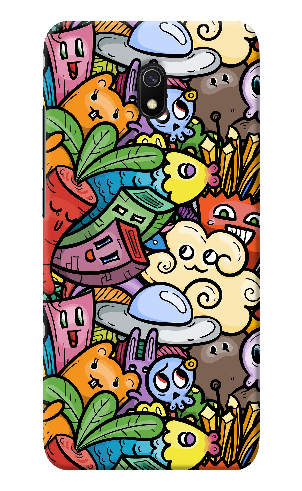 Veggie Doodle Redmi 8A Back Cover