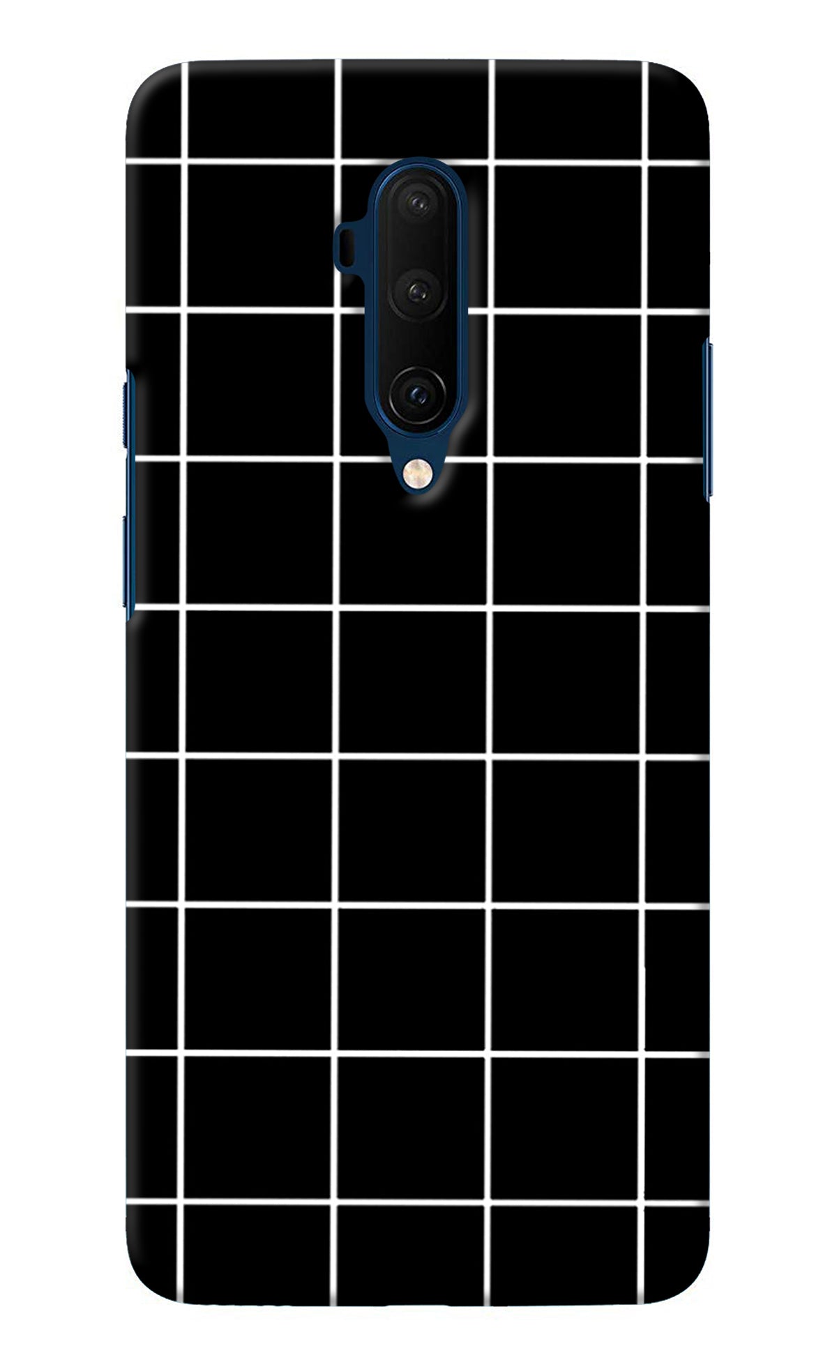 White Grid Oneplus 7T Pro Back Cover