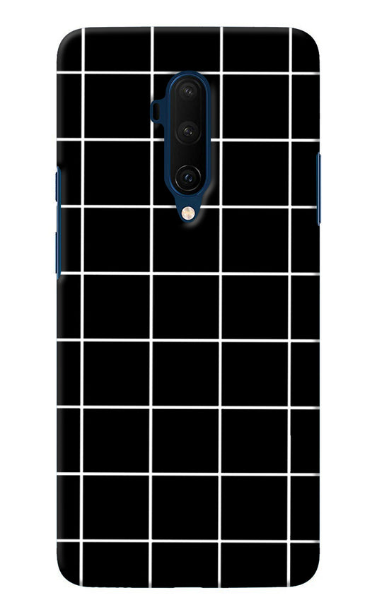 White Grid Oneplus 7T Pro Back Cover