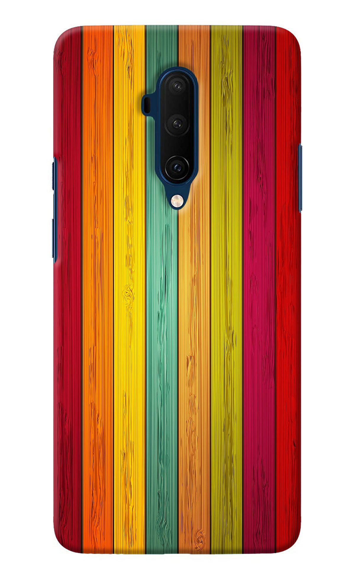 Multicolor Wooden Oneplus 7T Pro Back Cover