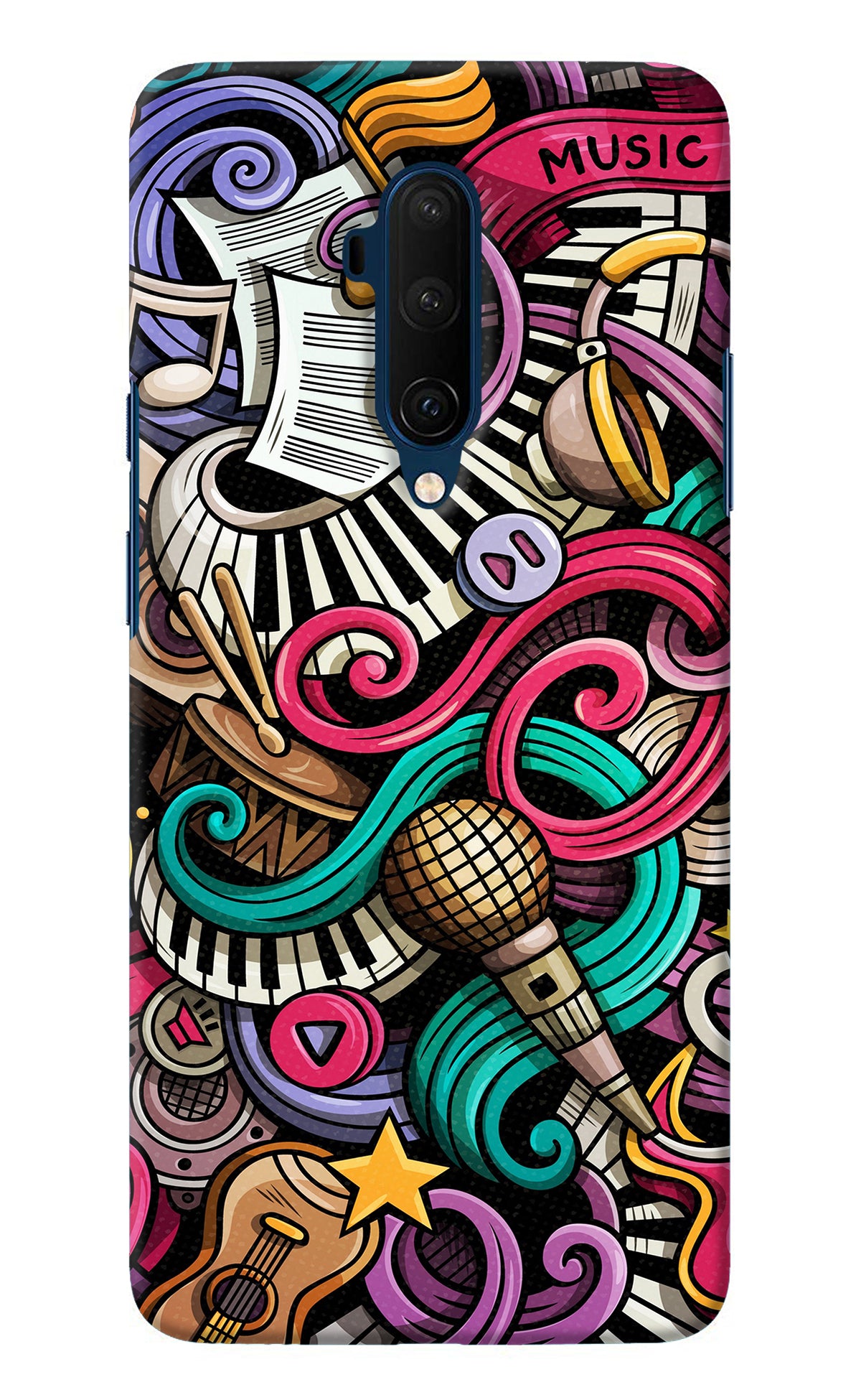 Music Abstract Oneplus 7T Pro Back Cover