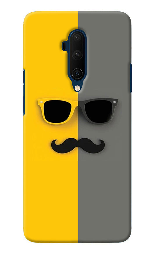 Sunglasses with Mustache Oneplus 7T Pro Back Cover
