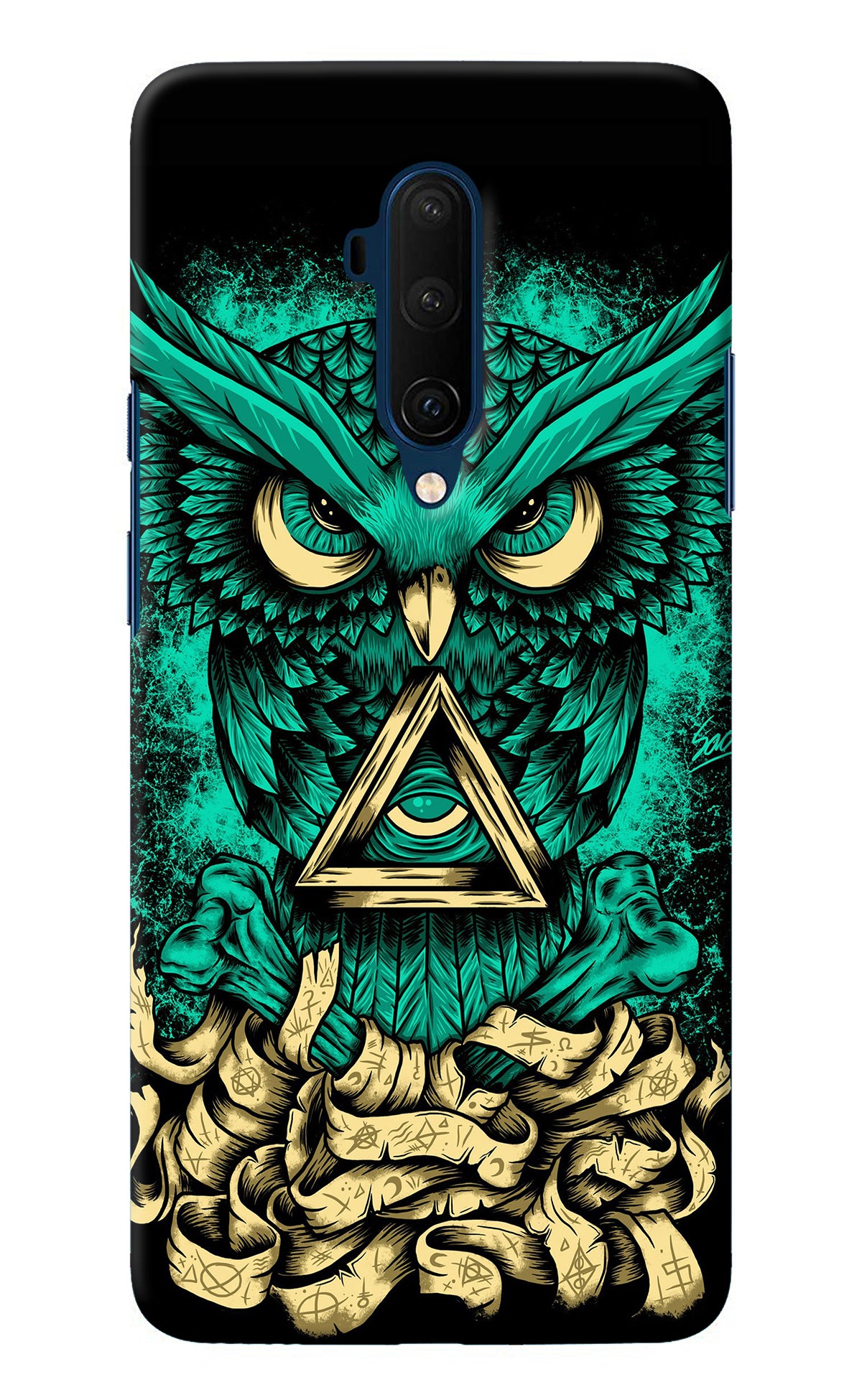 Green Owl Oneplus 7T Pro Back Cover