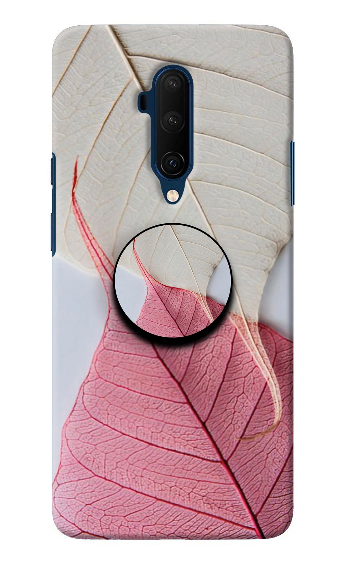 White Pink Leaf Oneplus 7T Pro Pop Case