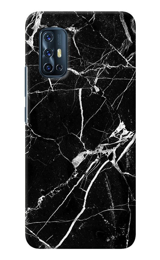 Black Marble Pattern Vivo V17 Back Cover