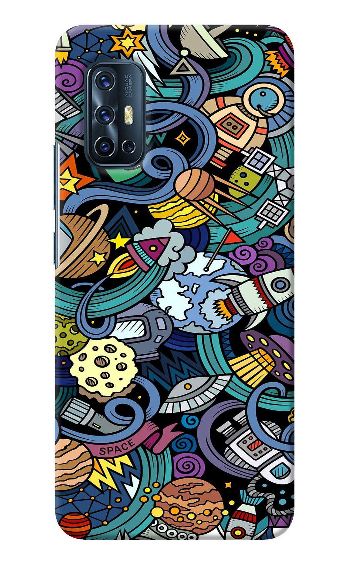 Space Abstract Vivo V17 Back Cover