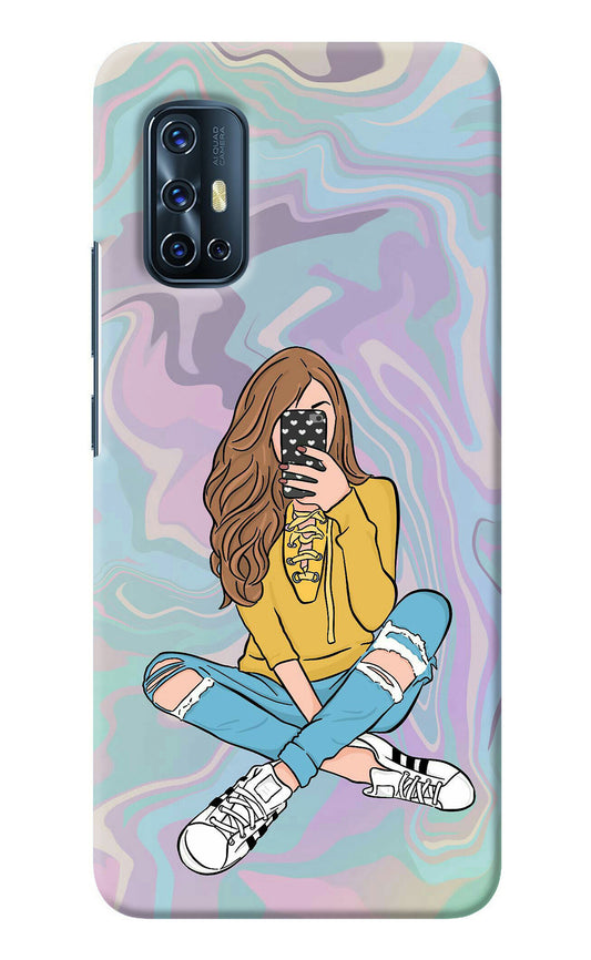 Selfie Girl Vivo V17 Back Cover