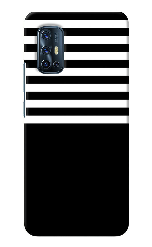 Black and White Print Vivo V17 Back Cover