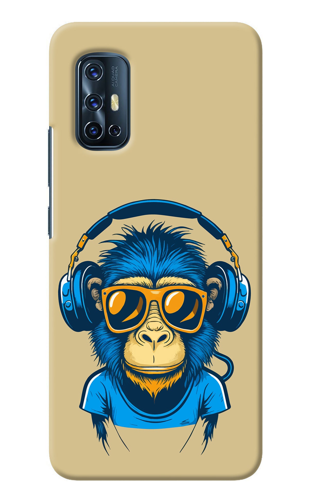 Monkey Headphone Vivo V17 Back Cover