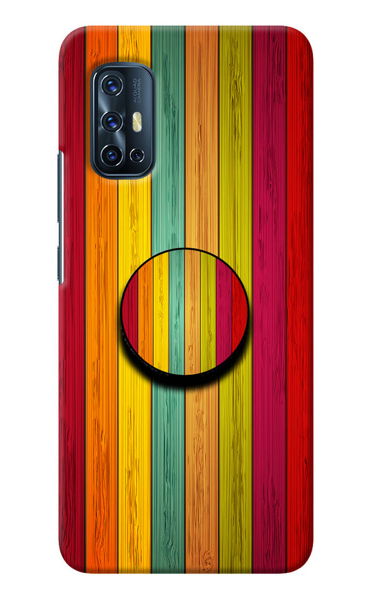 Multicolor Wooden Vivo V17 Pop Case