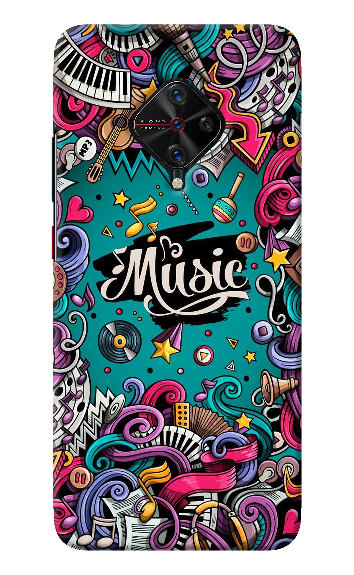 Music Graffiti Vivo S1 Pro Back Cover