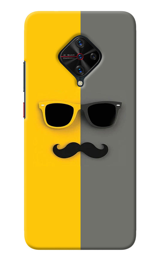 Sunglasses with Mustache Vivo S1 Pro Back Cover