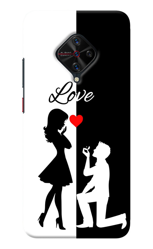 Love Propose Black And White Vivo S1 Pro Back Cover