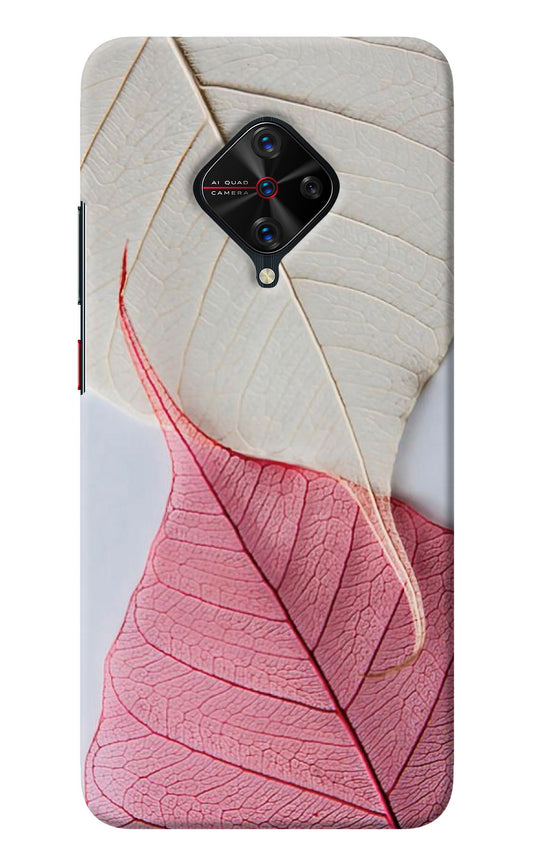White Pink Leaf Vivo S1 Pro Back Cover